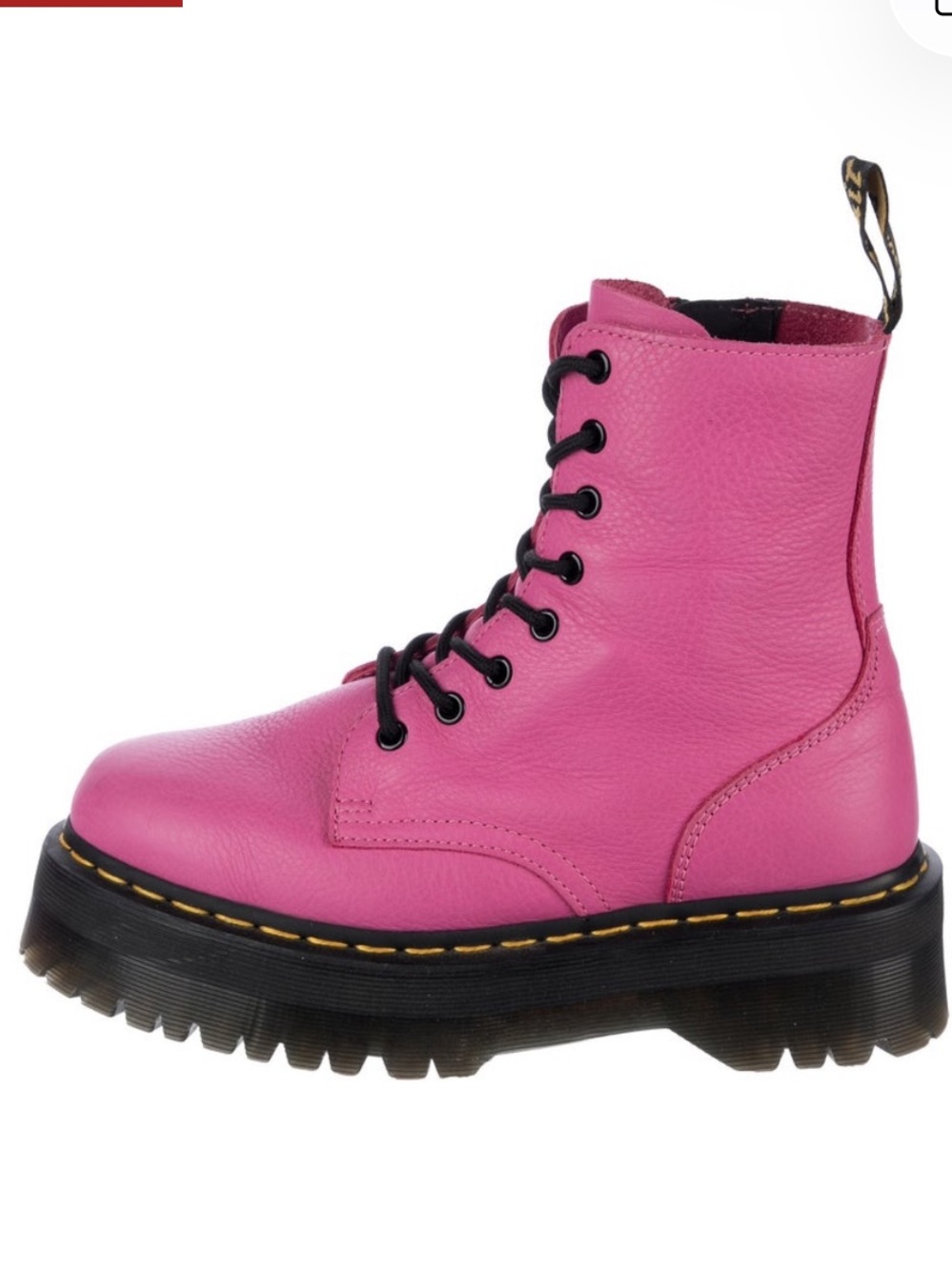 Dr. Martens  Pink Leather Jadon Platform Combat Boots
